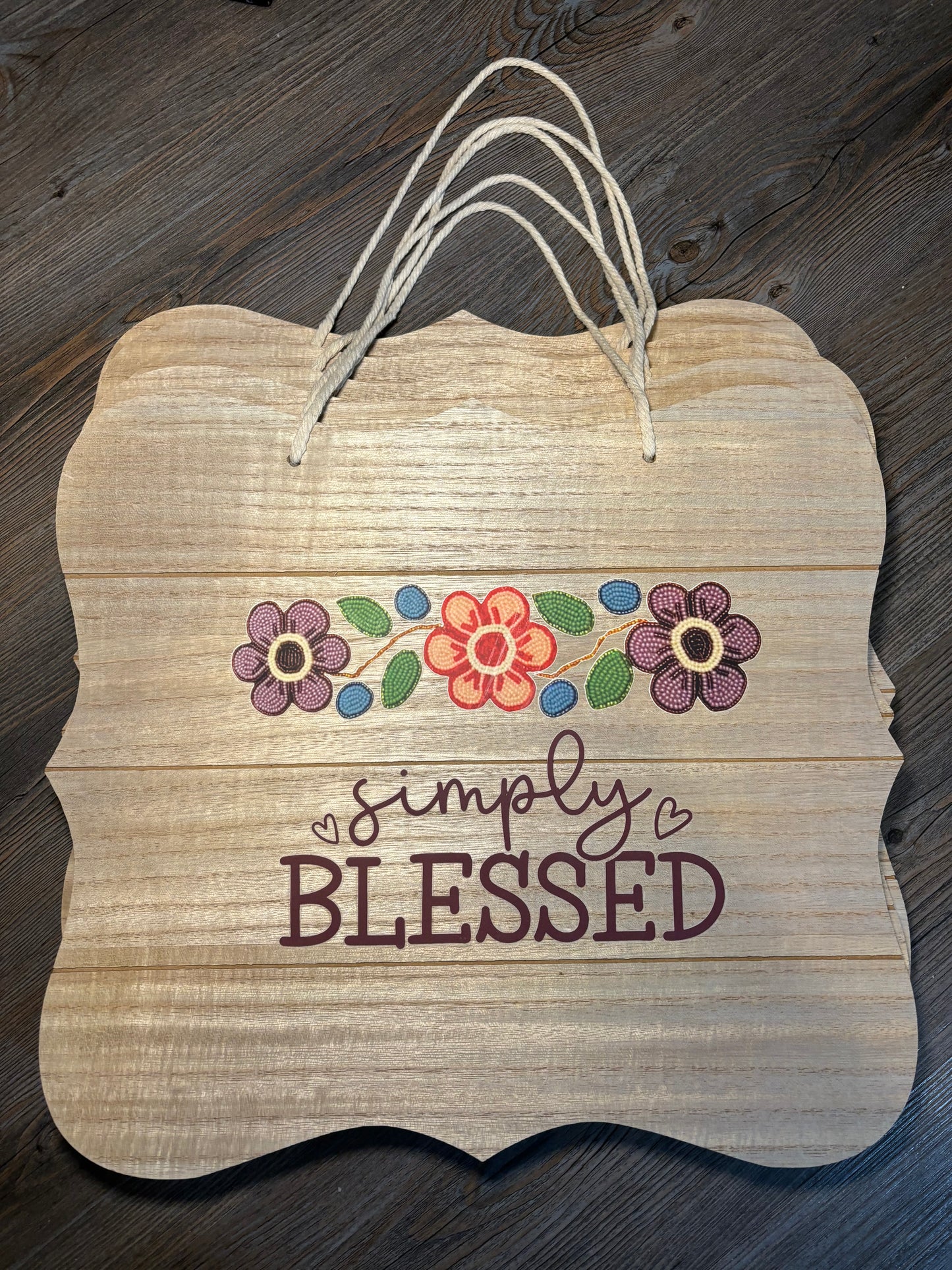 Simply blessed wall hanging