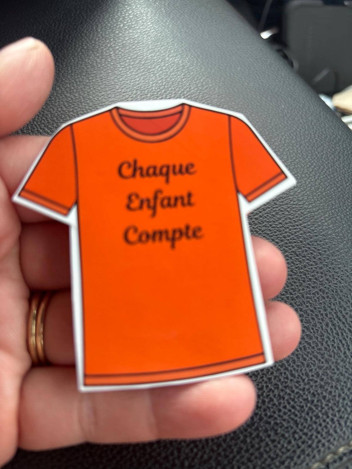 Orange shirt stickers 3”
