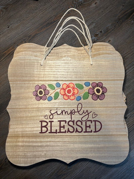 Simply blessed wall hanging