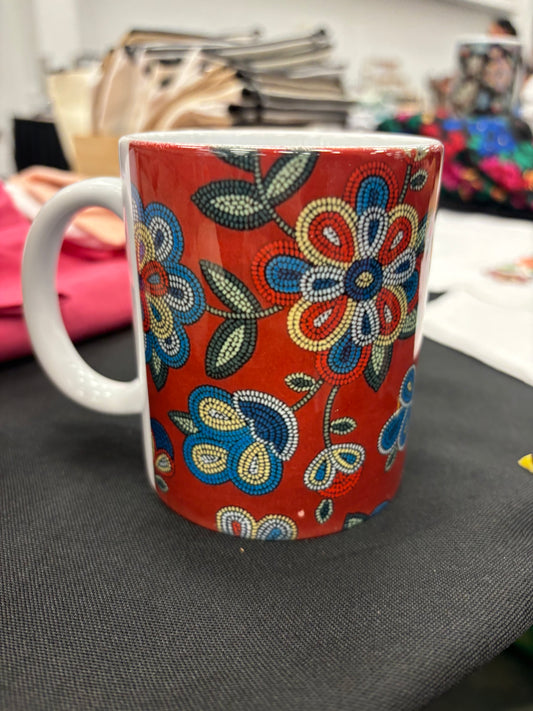 Red gookum print mug