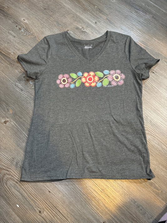 Vneck gray design