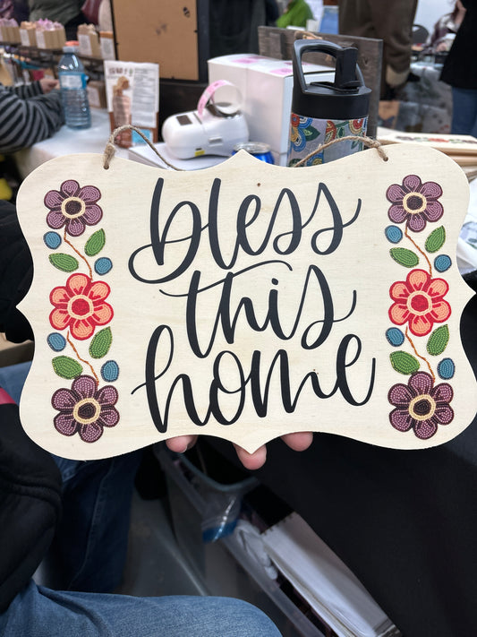 Wall hanging “bless this home”