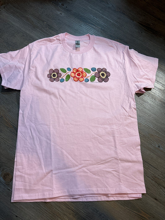 Pink crewneck tshirt design